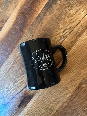 Chalk full of love Luke’s diner Black Ceramic Coffee Mug NWT Gilmore girls
